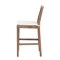 Bali & Pari Poltak Modern Bohemian Grey Natural Kubu Rattan and Mahogany Wood Counter Stool 245-13717-ZORO - alternate 3